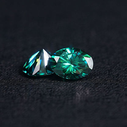 Jewelry DIY Moissanite Ring Earring Loose Gemstone Green Oval Cut Diamond Wholesale Price Per VVS Loose Moissanite Diamond