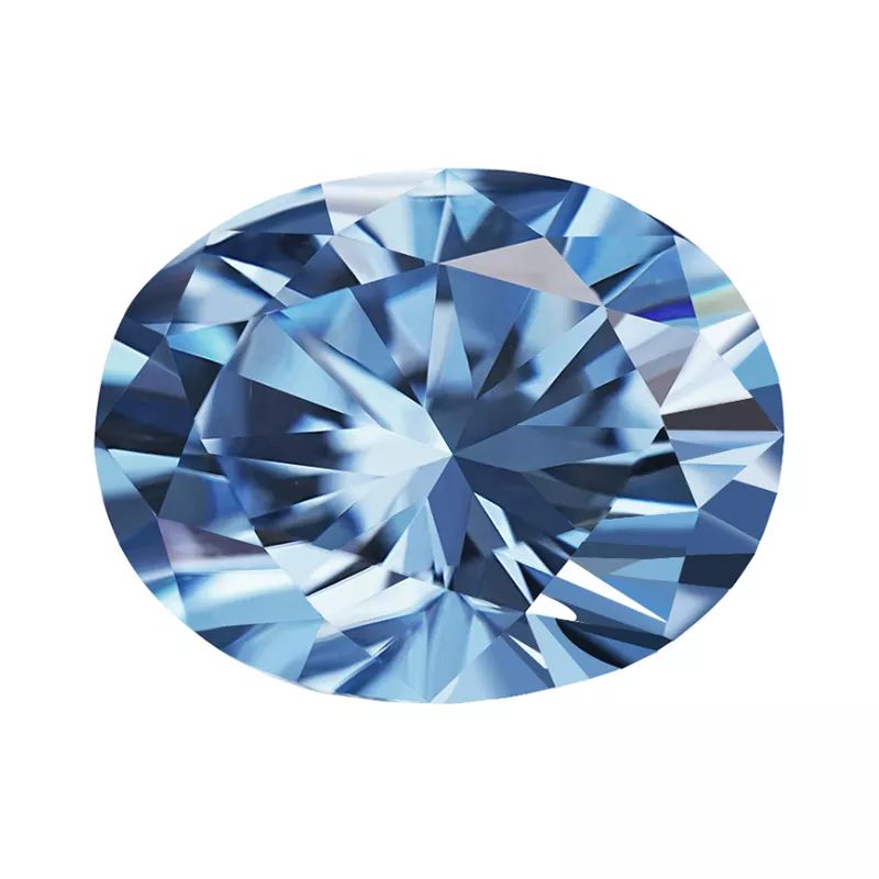 Moissanite Light Blue Color Loose Stones Sapphire Oval Excellent Cut All Size VVS for Rings Jewelry Making