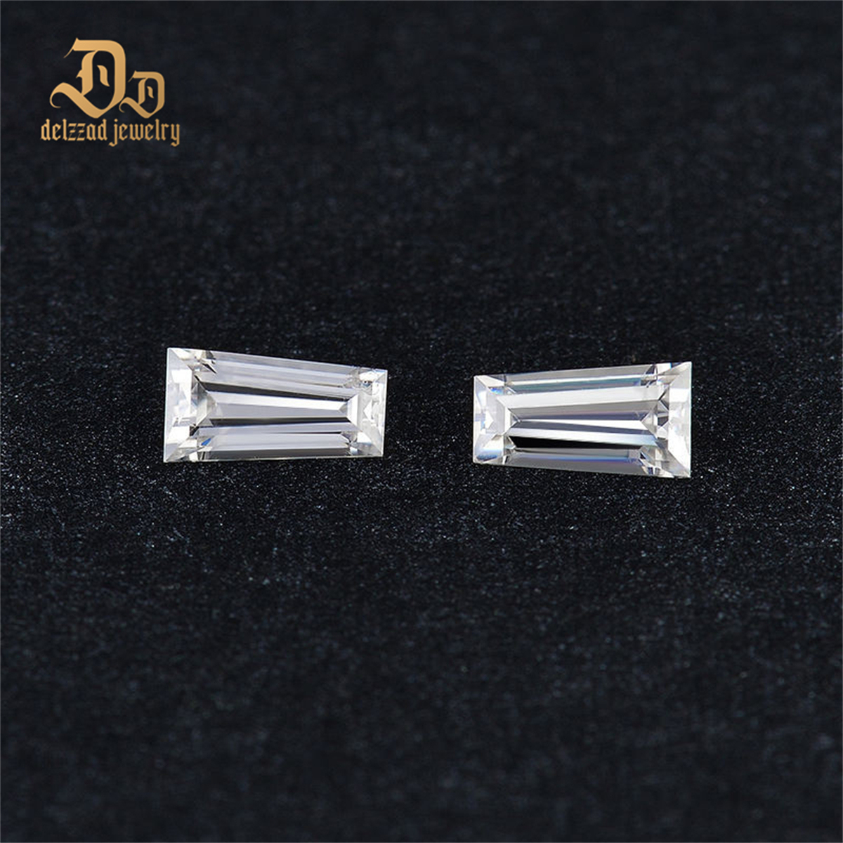 Unique Trapezoid Cut Super White Loose Gemstone Melee Moissanite Gemstone