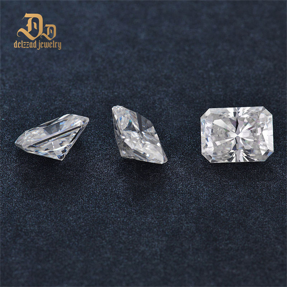 5*7mm 1 Carat Loose Radiant Cut Moissanite Gem Stones Crushed