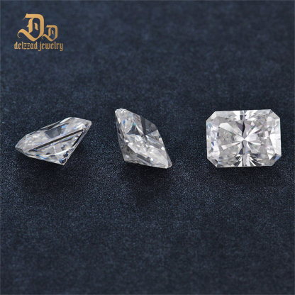 5*7mm 1 Carat Loose Radiant Cut Moissanite Gem Stones Crushed