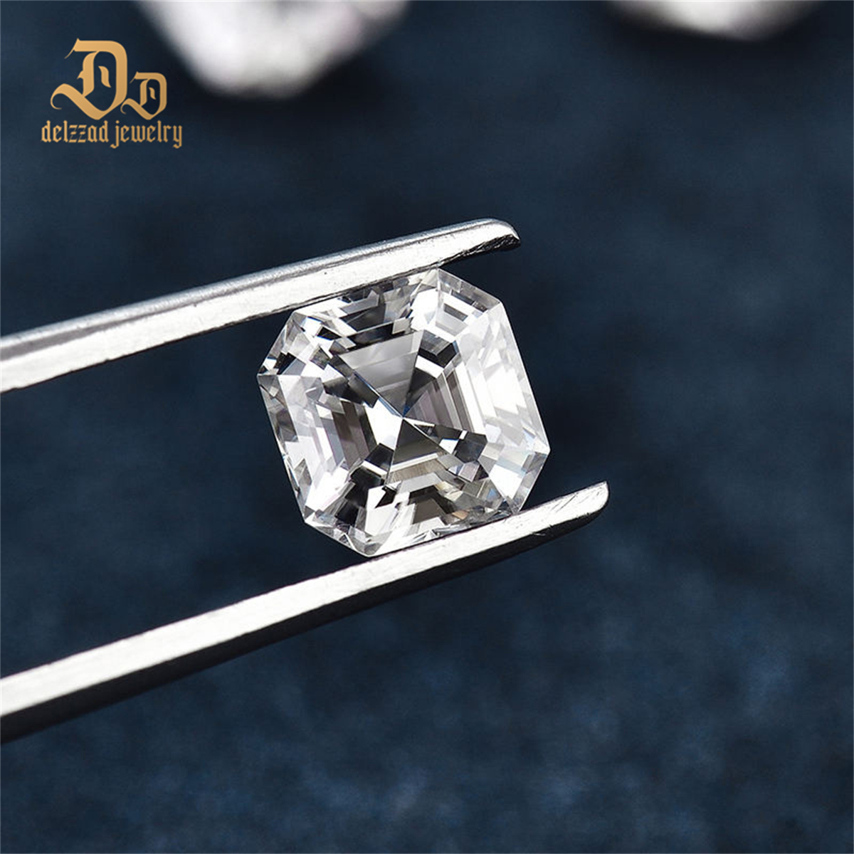 Custom 6mm 1Ct VVS White Asscher Moissanite D Color Lab Created Loose Gemstone Moissanite Diamond