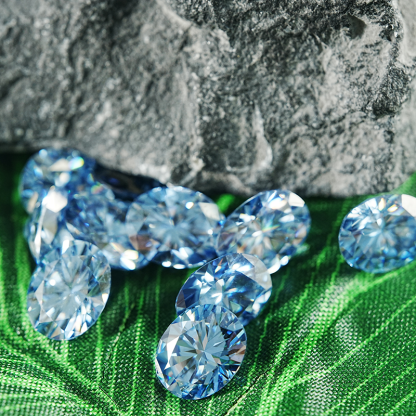 Moissanite Light Blue Color Loose Stones Sapphire Oval Excellent Cut All Size VVS for Rings Jewelry Making