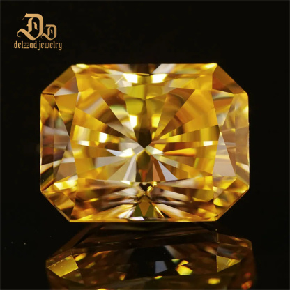 Yellow Radiant Cut Jewelry Making Stones Natural Yellow Moissanite Diamond Per Price Loose