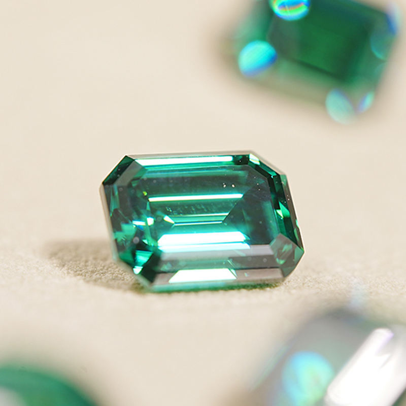 Moissanite Jewelry Hydrothermal Colombian Precious Emerald Cut Moissanite for Jewelry Making