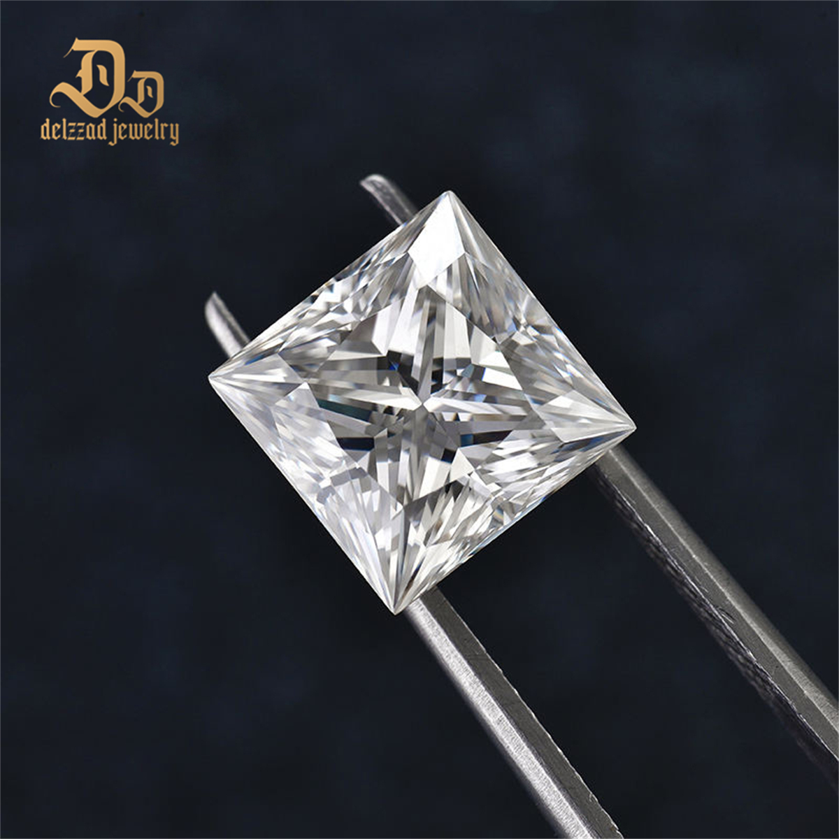 Wholesale Moissanite Diamond 1 Carat 3 Carat Princess Cut Colorless Moissanite
