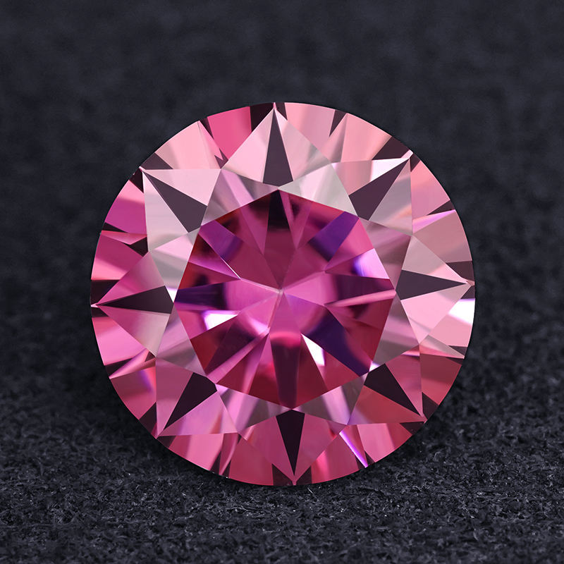 High Quality Pink Moissanite Diamonds Brilliant Cut Loose Stones 3-10mm Wholesale