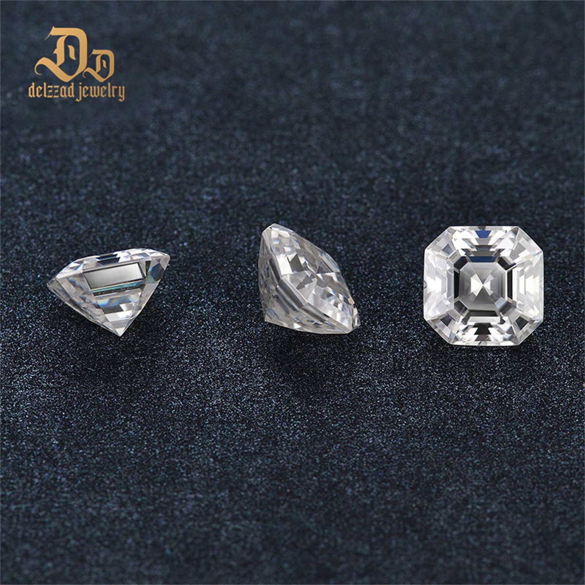 Custom 6mm 1Ct VVS White Asscher Moissanite D Color Lab Created Loose Gemstone Moissanite Diamond