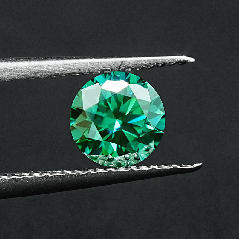 Top Quality Custom Moissanite Diamond Moissanite Price Diamond Loose Round/emerald Cut Green Color Moissanite