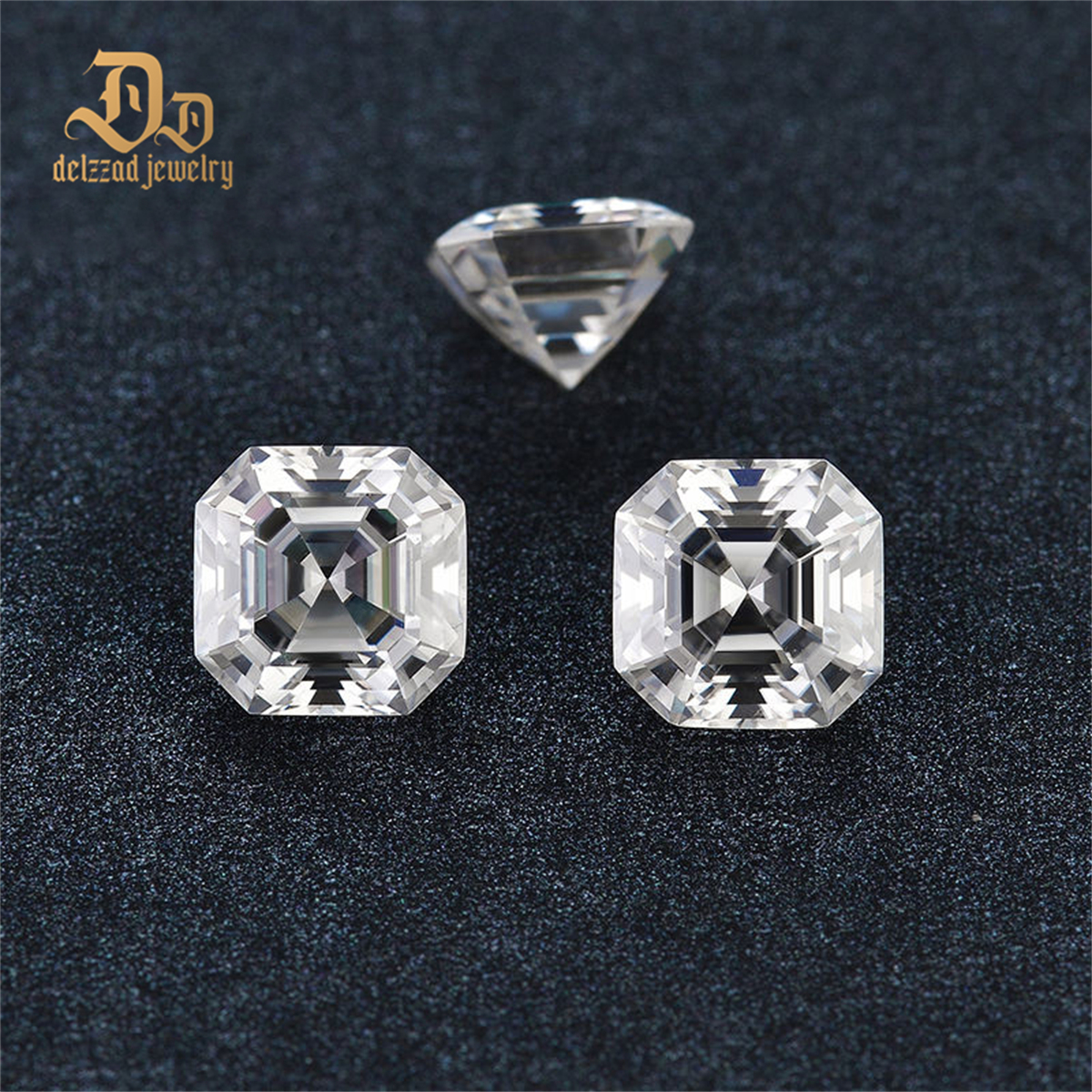 Custom 6mm 1Ct VVS White Asscher Moissanite D Color Lab Created Loose Gemstone Moissanite Diamond