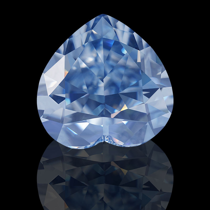 High Quality Blue Heart Cut Lab Created Sapphire 10mm 9mm Moissanite Gemstones Excellent Loose Gemstones Jewelry 1ct