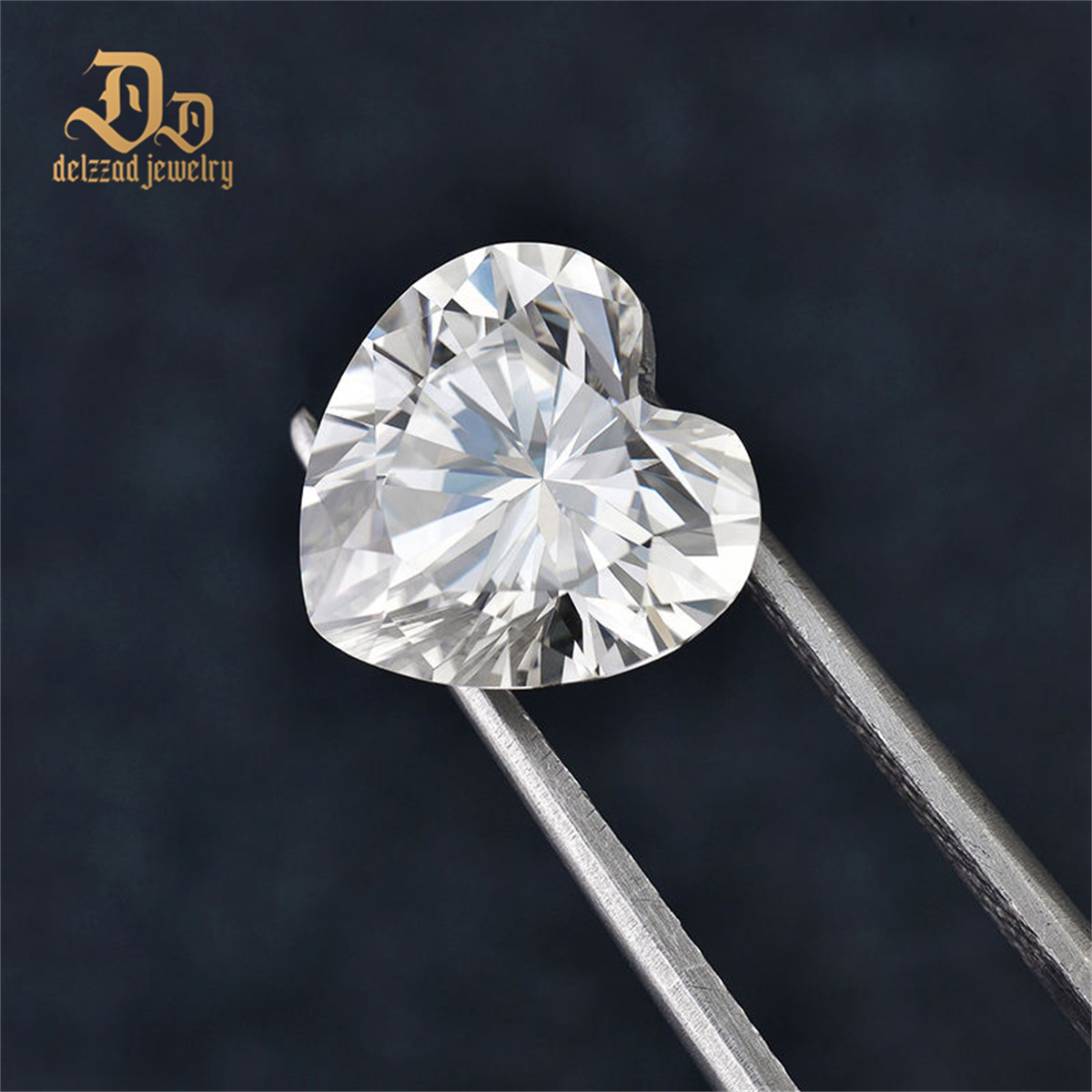 Large Sizes 1CT-4CT Heart Cut Loose Moissanite Colorless VVS1 Clarity Loose Gemstones Colorless Moissanite