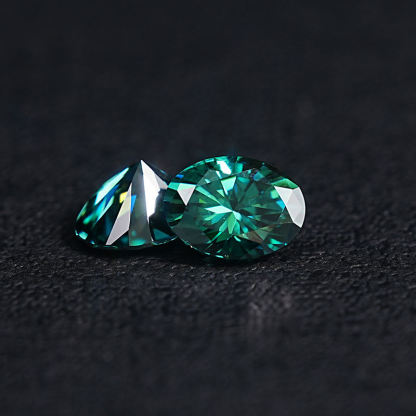 Jewelry DIY Moissanite Ring Earring Loose Gemstone Green Oval Cut Diamond Wholesale Price Per VVS Loose Moissanite Diamond