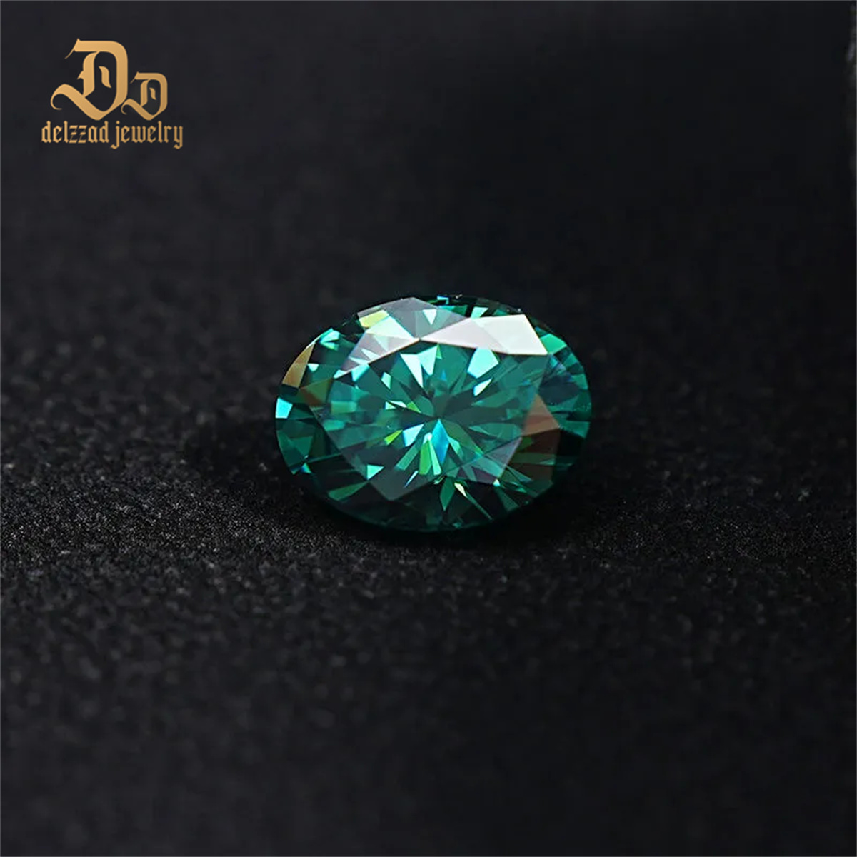 Jewelry DIY Moissanite Ring Earring Loose Gemstone Green Oval Cut Diamond Wholesale Price Per VVS Loose Moissanite Diamond