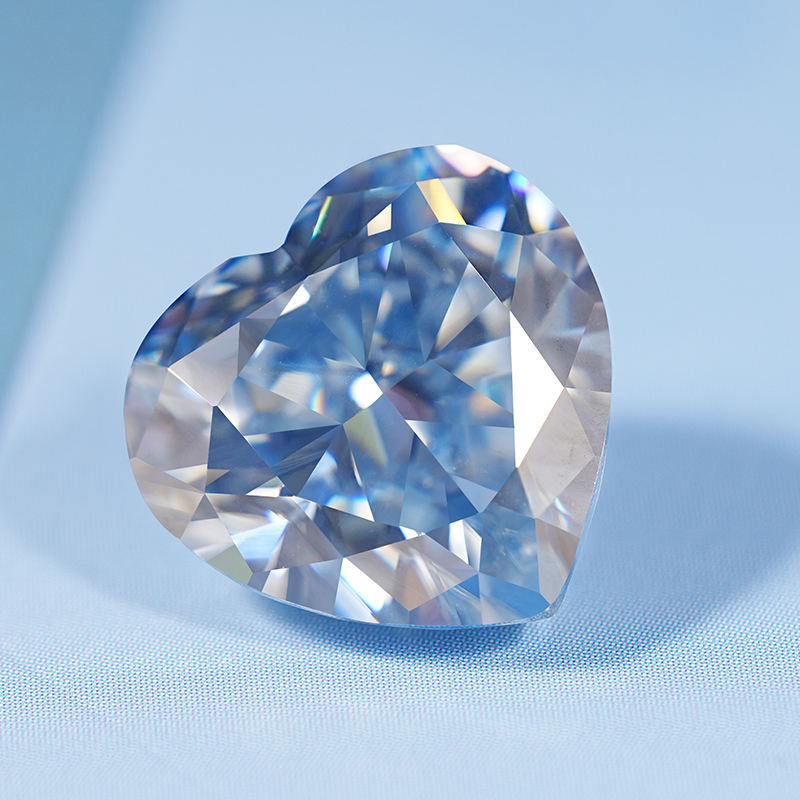 High Quality Blue Heart Cut Lab Created Sapphire 10mm 9mm Moissanite Gemstones Excellent Loose Gemstones Jewelry 1ct