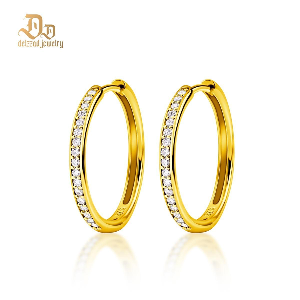 Bling Hoop Earrings Unisex Earrings S925 VVS Synthetic Moissanite