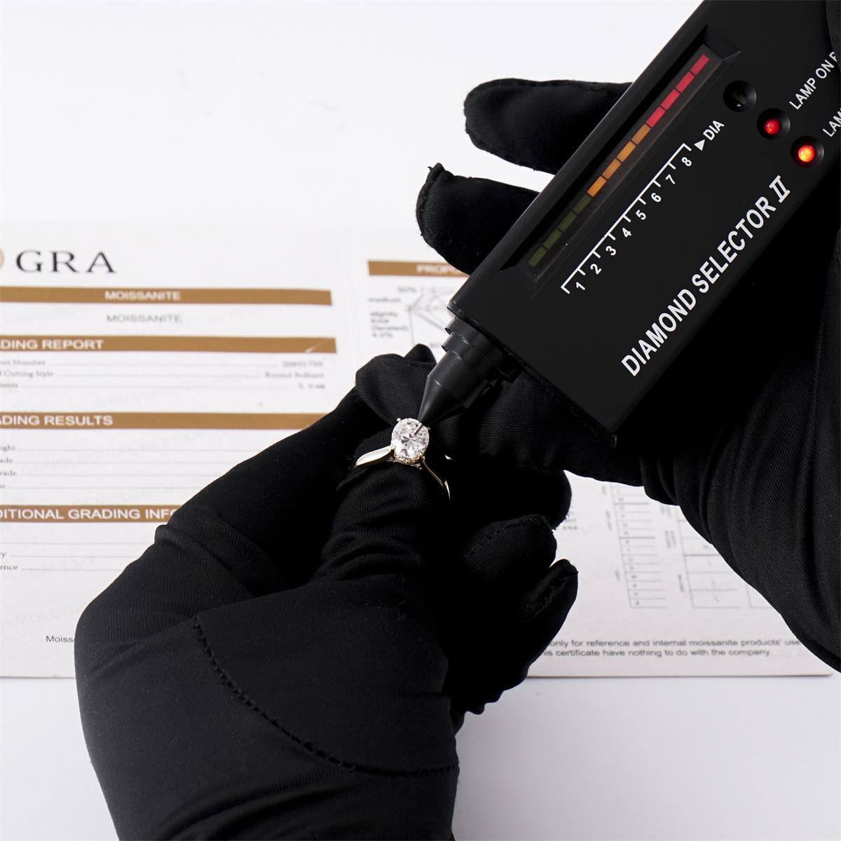 Delzzad 2ct Solitaire Oval Promise Engagement Ring Synthetic Moissanite S925 Wedding Ring Band Jewelry for Women