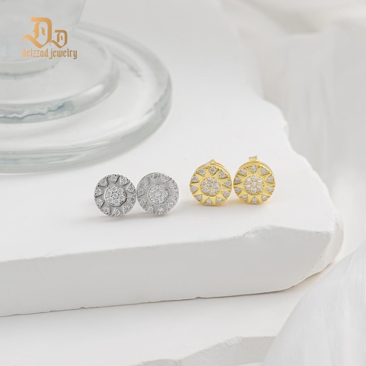 Sunburst Glow Stud Earrings VVS Synthetic Moissanite S925 Studs Unisex Earrings Jewelry Perfect Birthday Mother��s Day Gift for Men Women Silver Earrings Golden Earrings Wedding Set