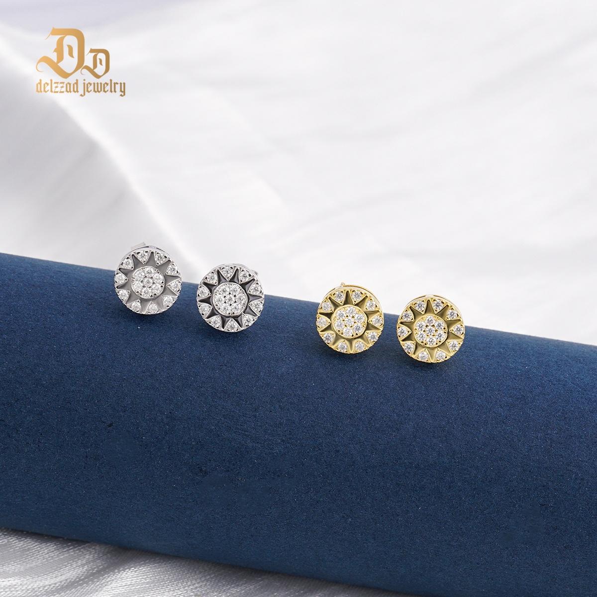 Sunburst Glow Stud Earrings VVS Synthetic Moissanite S925 Studs Unisex Earrings Jewelry Perfect Birthday Mother��s Day Gift for Men Women Silver Earrings Golden Earrings Wedding Set