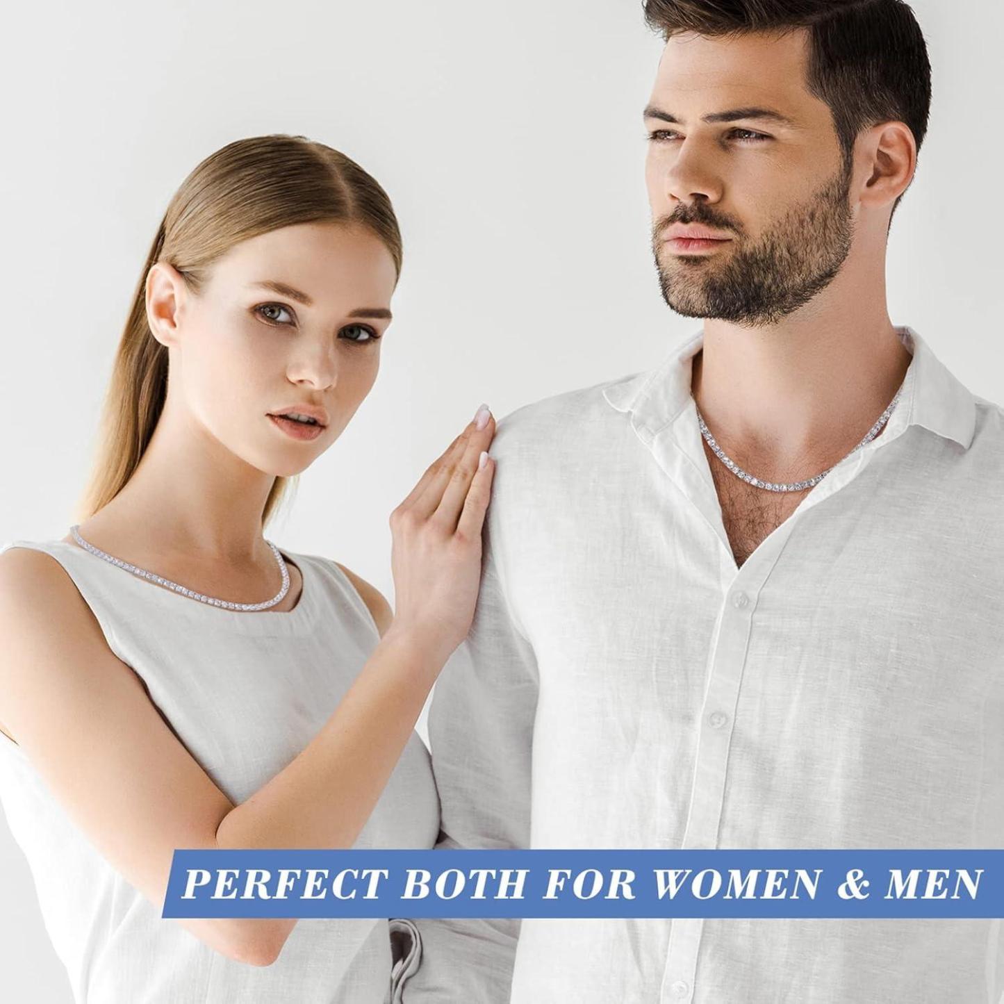 S925 Silver Hip Hop Synthetic Moissanite Tennis Chain