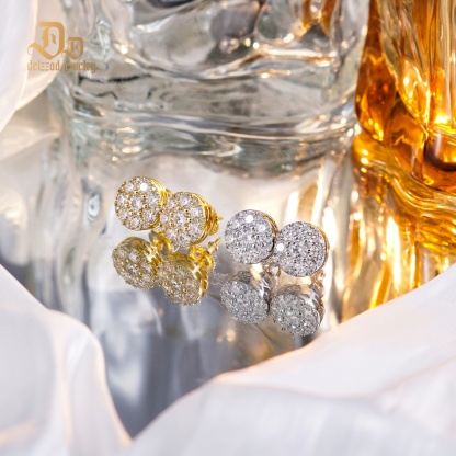 10MM 925S & VVS Moissanite Cluster Halo Stud Earrings