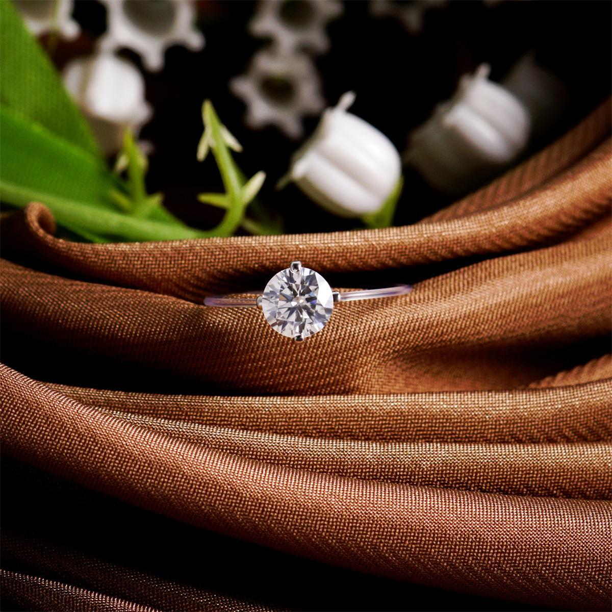 ??New Invisible Ring??Delzzad 1-2ct Creative Floating Invisible Ring Luxury Transparent Mermaid Tear Ring Solitaire Prong Clear Thread Ring Band D Color VVS Synthetic Moissanite S925 Ring Jewelry Perfect Birthday Dating Engagement Wedding Anniversary Gift