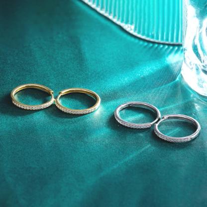 Bling Hoop Earrings Unisex Earrings S925 VVS Synthetic Moissanite