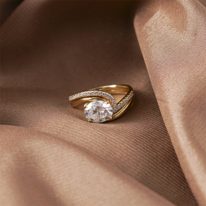 Oval Love Heart Ring Two-Piece Stacking Ring Synthetic Moissanite S925 Engagement Ring Wedding Band Jewelry Bridal Set Perfect Birthday Engagement Wedding Anniversary Gift