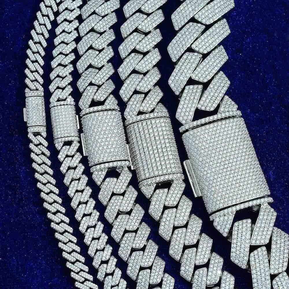 Moissanite Cuban Link Chain 14K Gold (Accept Customization)