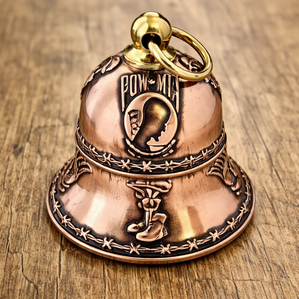 POW-MIA Memorial Bell – Handmade Tribute Honor Bell for Fallen Soldiers