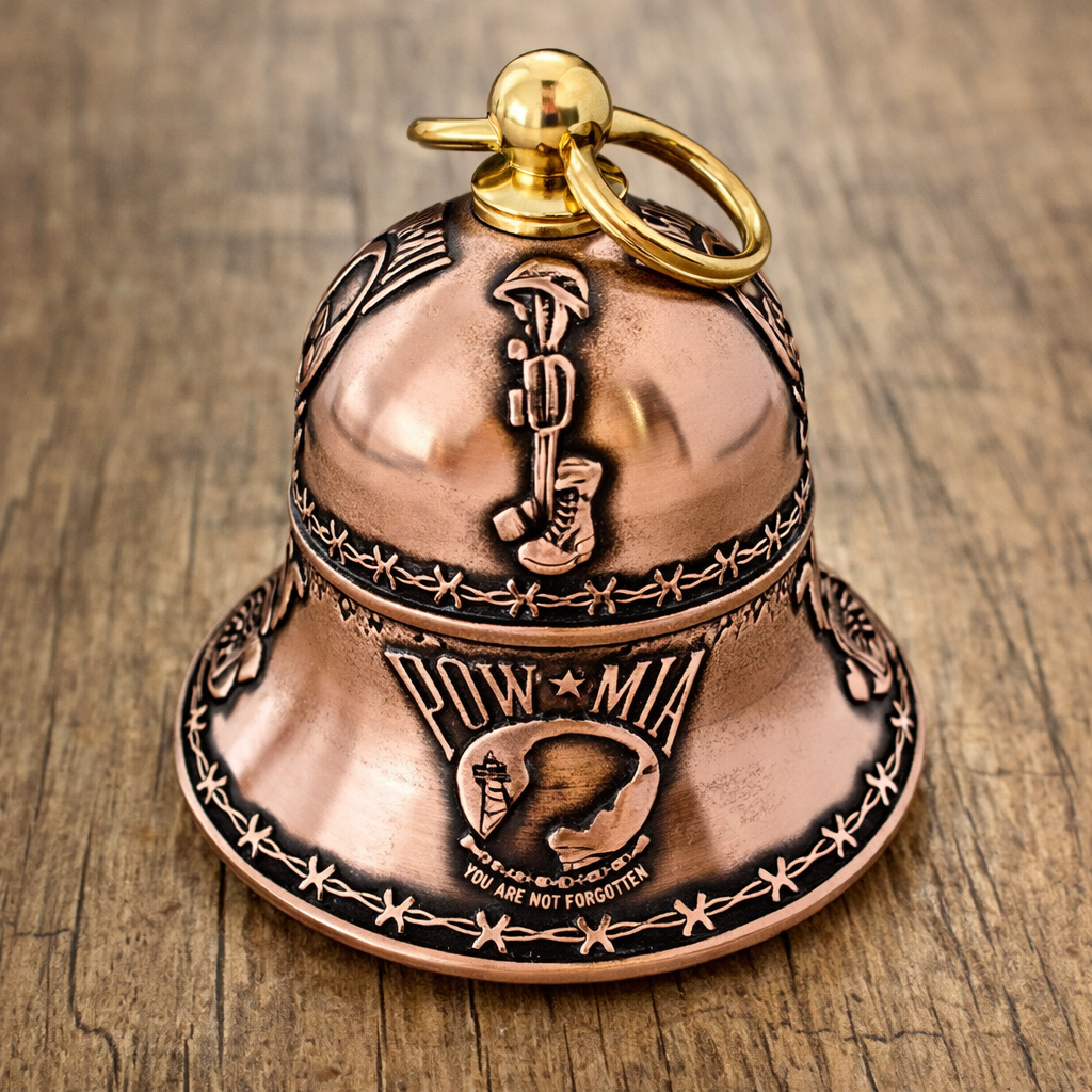 POW-MIA Memorial Bell – Handmade Tribute Honor Bell for Fallen Soldiers