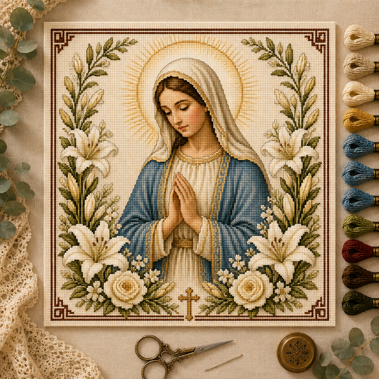 ✝️Faith Garden Cross Stitch Kit