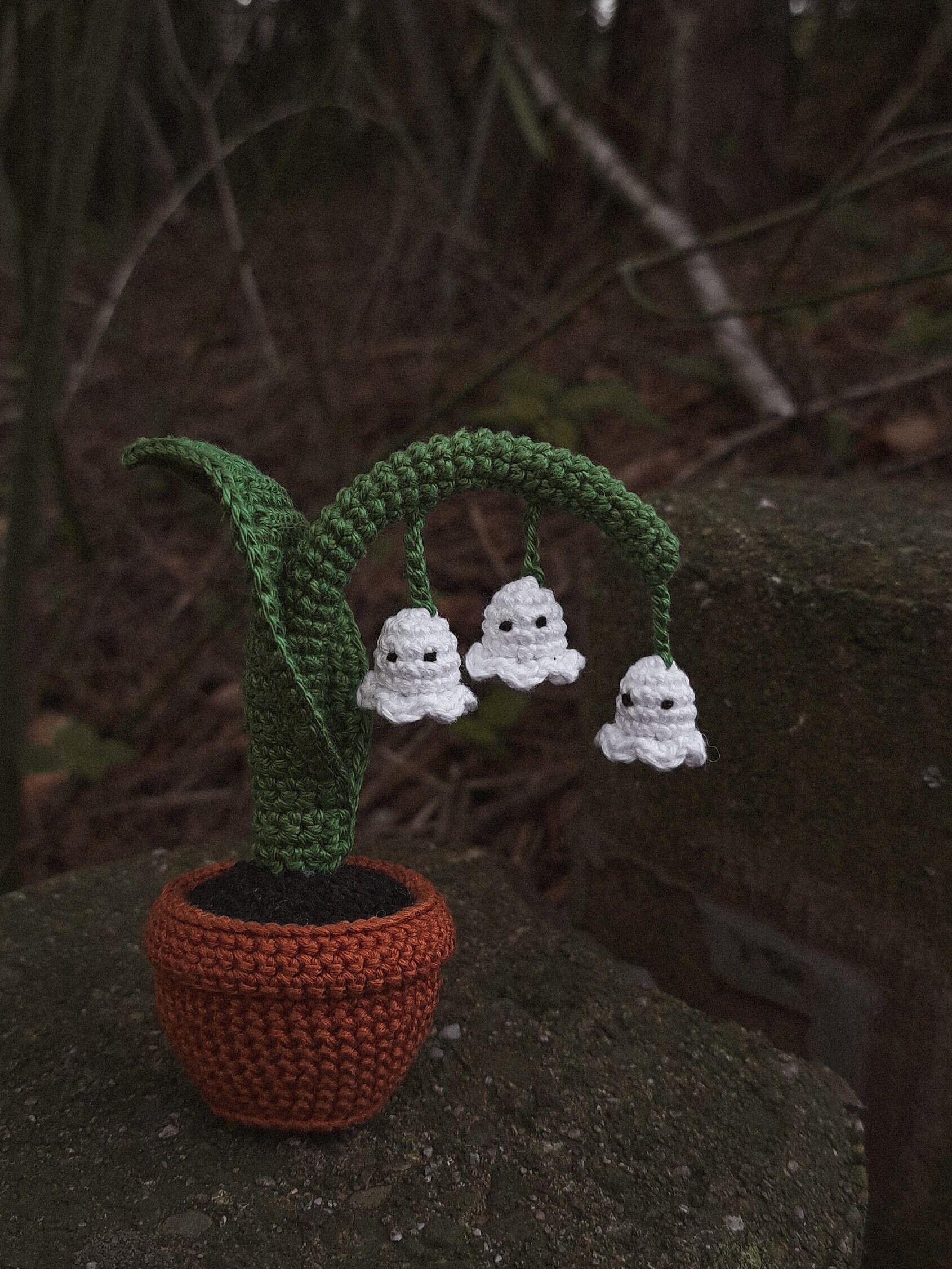 Handmade Crochet Ghost Bellflower Decoration