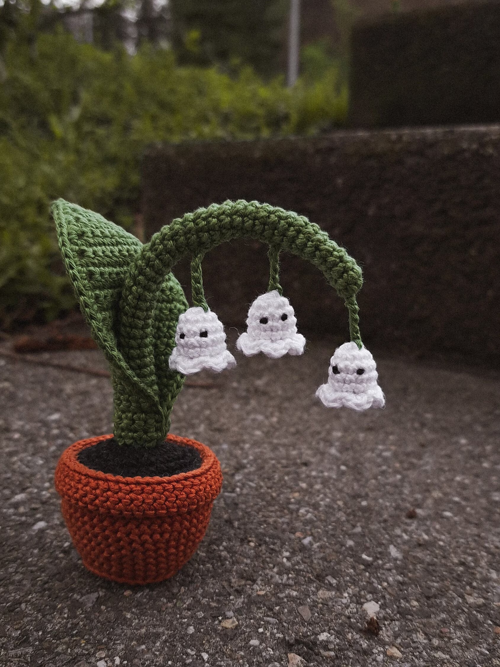 Handmade Crochet Ghost Bellflower Decoration