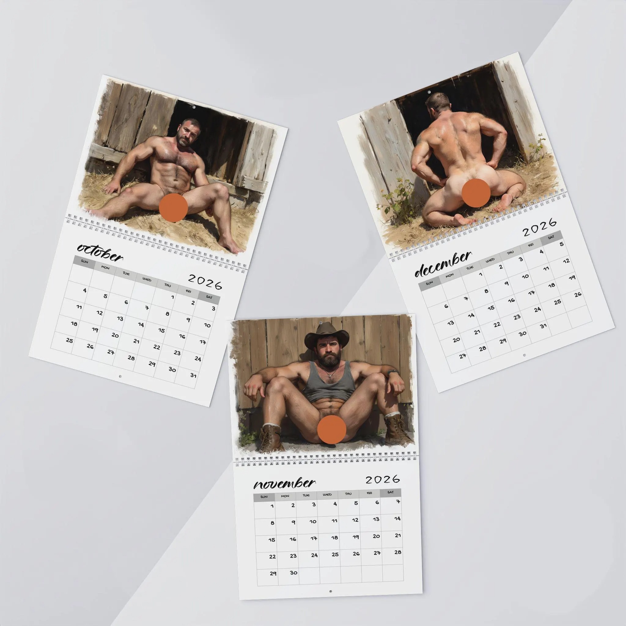 🔥 Strokes of Desire 2026 Calendar – 12 Months of Bold Masculinity