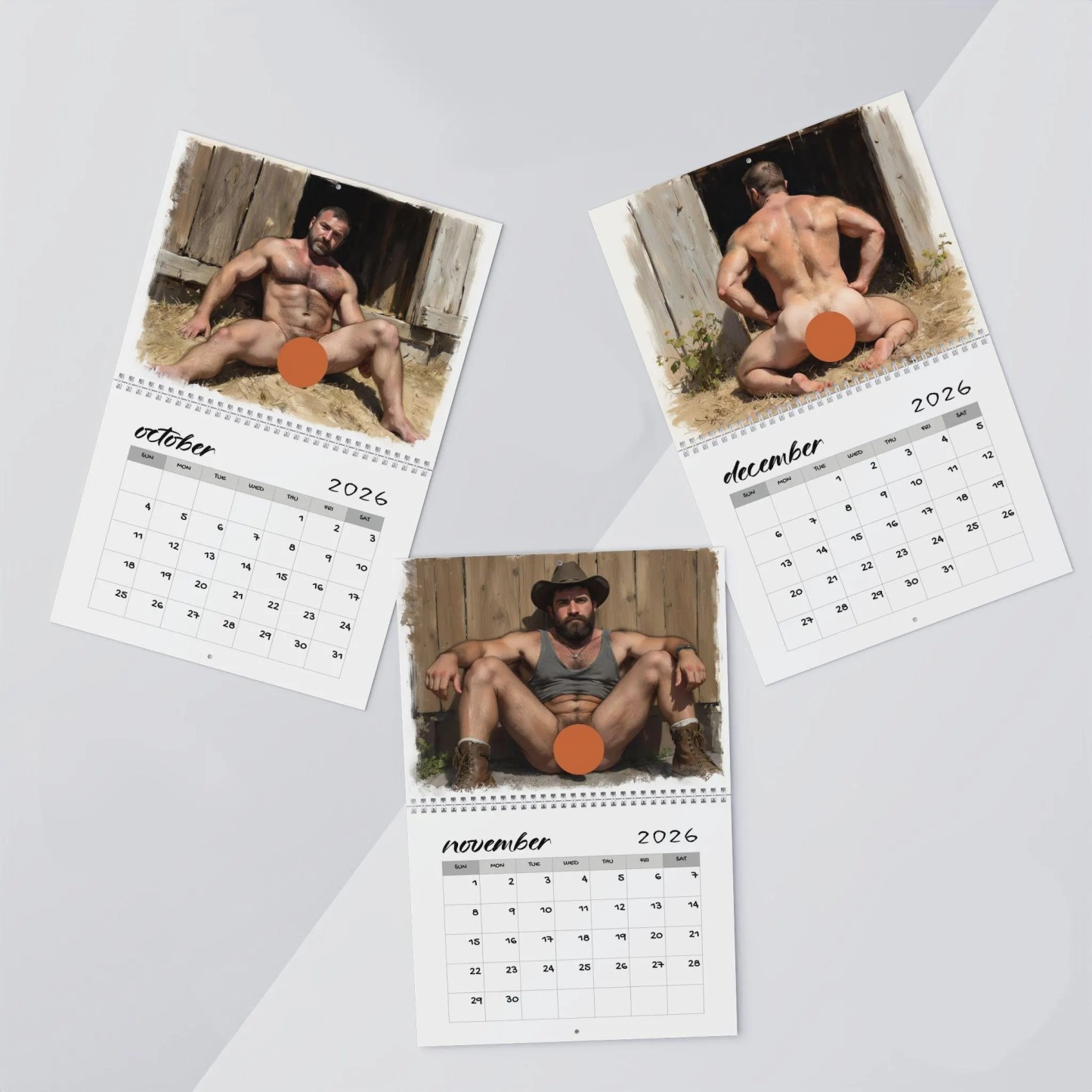 🔥 Strokes of Desire 2026 Calendar – 12 Months of Bold Masculinity