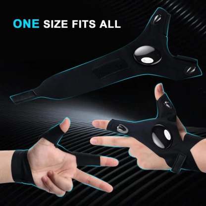 🔥🔥Hands-Free LED Half Finger Gloves