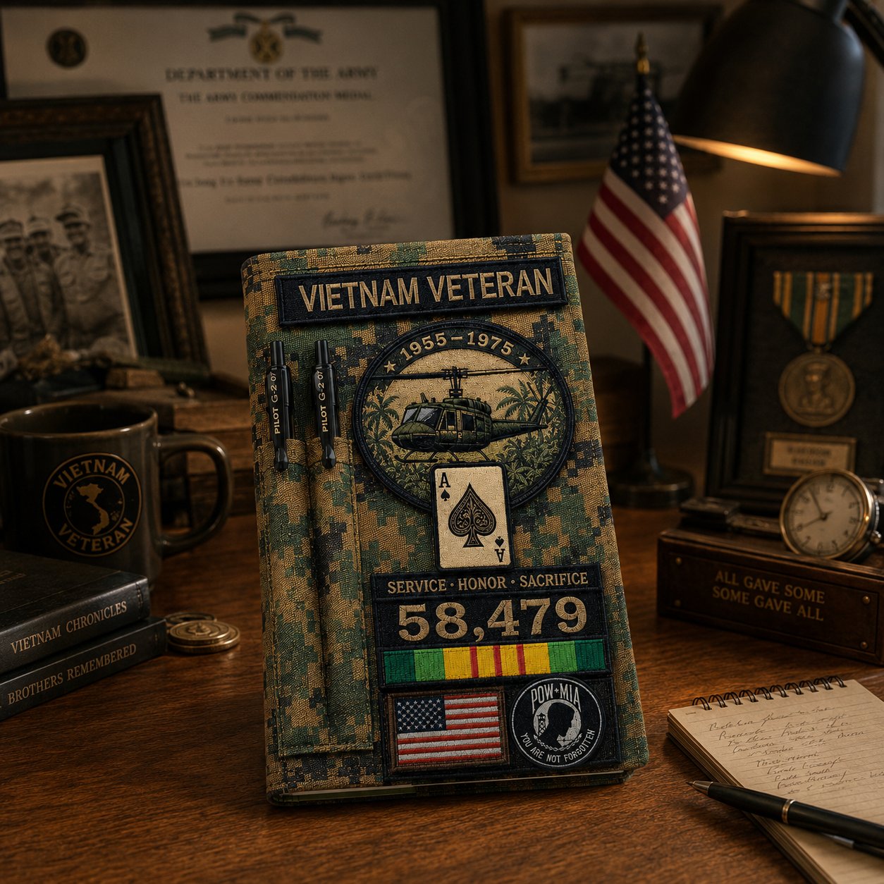 🔥LAST DAY 50% OFF - 🎖️Vietnam Veteran Tactical Journal Notebook