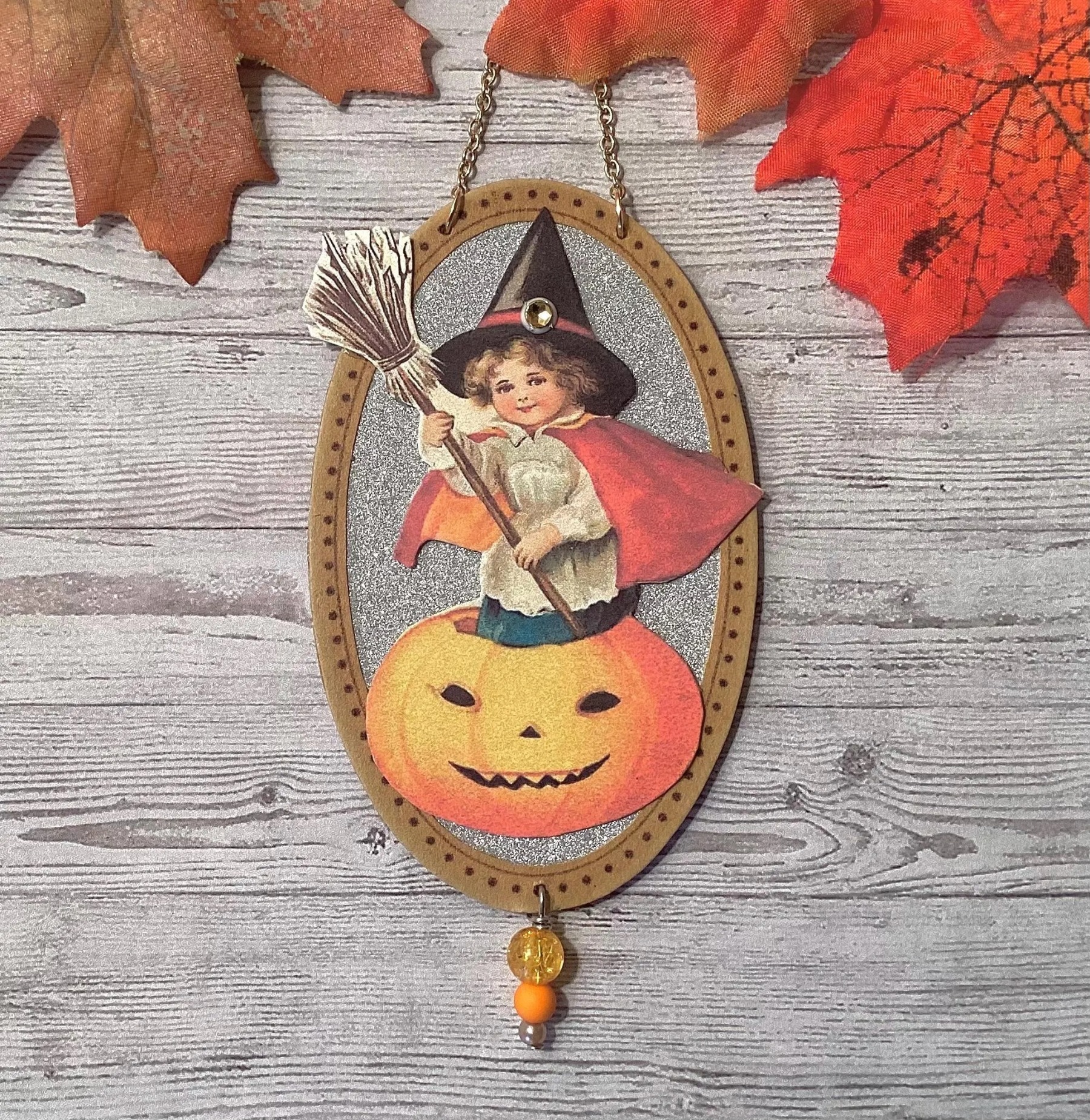 Antique inspired Halloween ornament