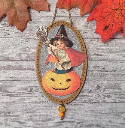 Antique inspired Halloween ornament