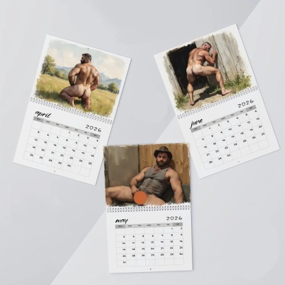 🔥 Strokes of Desire 2026 Calendar – 12 Months of Bold Masculinity