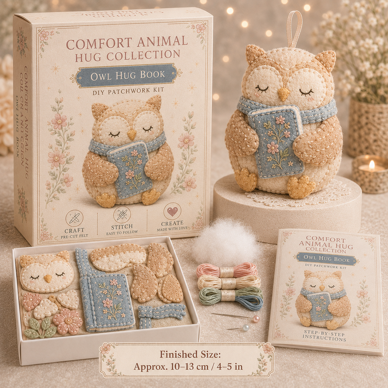 🐾 Comfort Animal Hug DIY Patchwork Kit