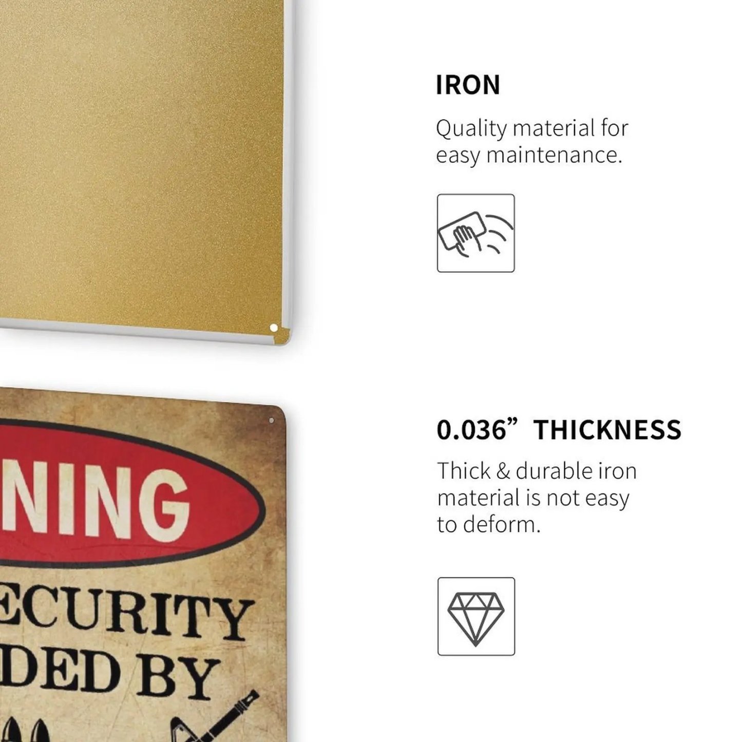 🏠 Home Security Provided By Multiple High Speed Wireless Devices | Tactical Metal Wall Sign