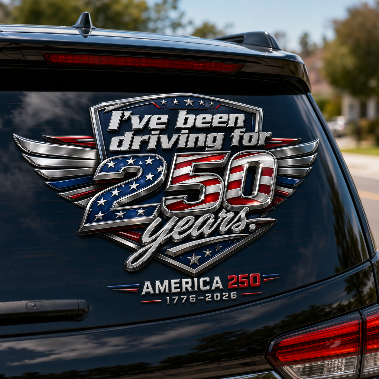 🚗 Premium Patriotic Car Decals – Celebrate 250 Years of American Pride 🇺🇸