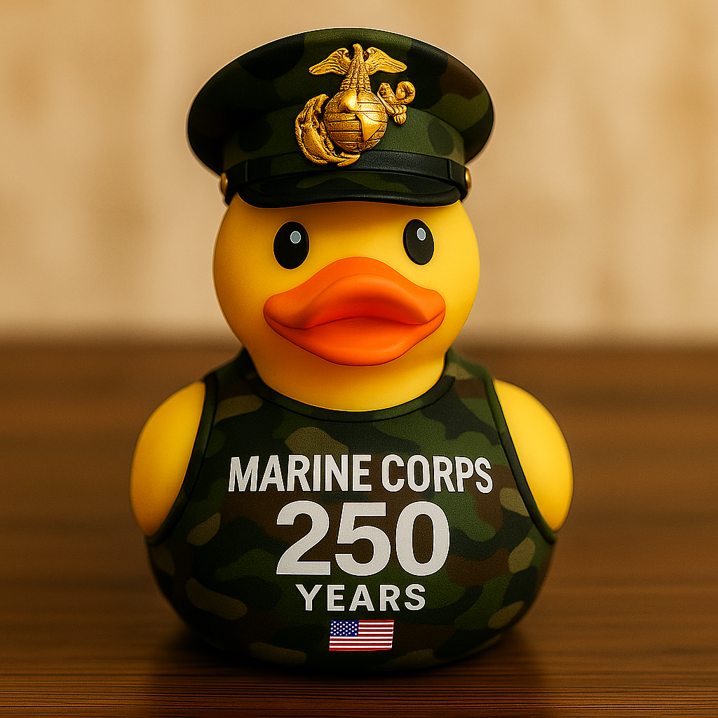 USMC 250th Anniversary Camo Duck with Tactical Shades