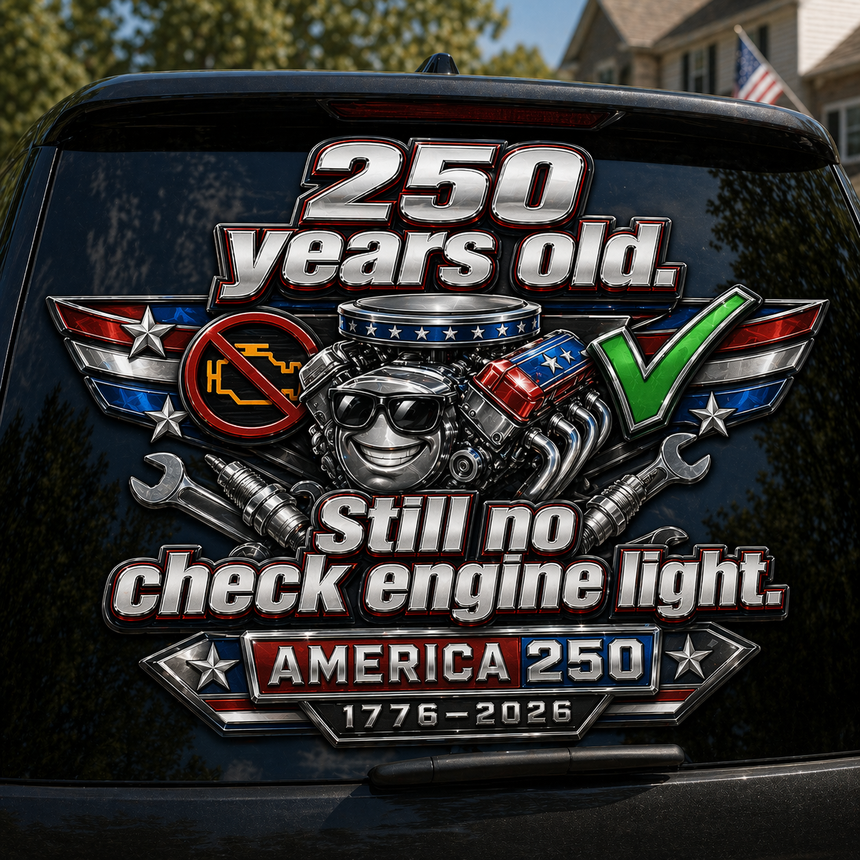 🚗 Premium Patriotic Car Decals – Celebrate 250 Years of American Pride 🇺🇸