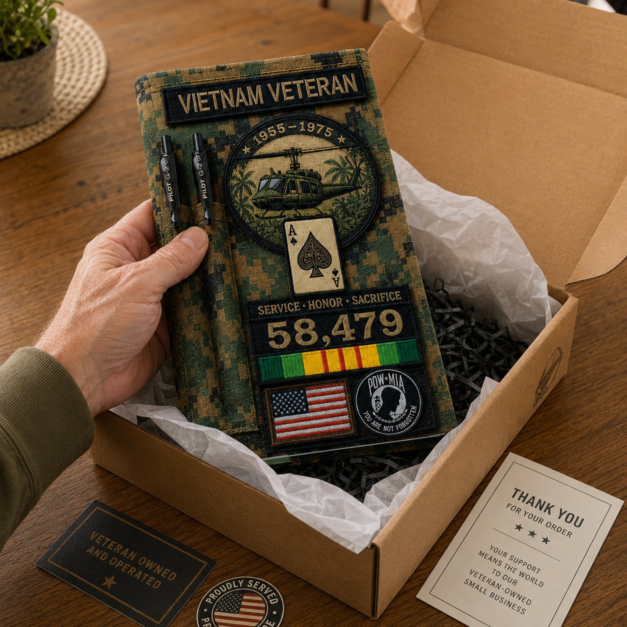 🔥LAST DAY 50% OFF - 🎖️Vietnam Veteran Tactical Journal Notebook
