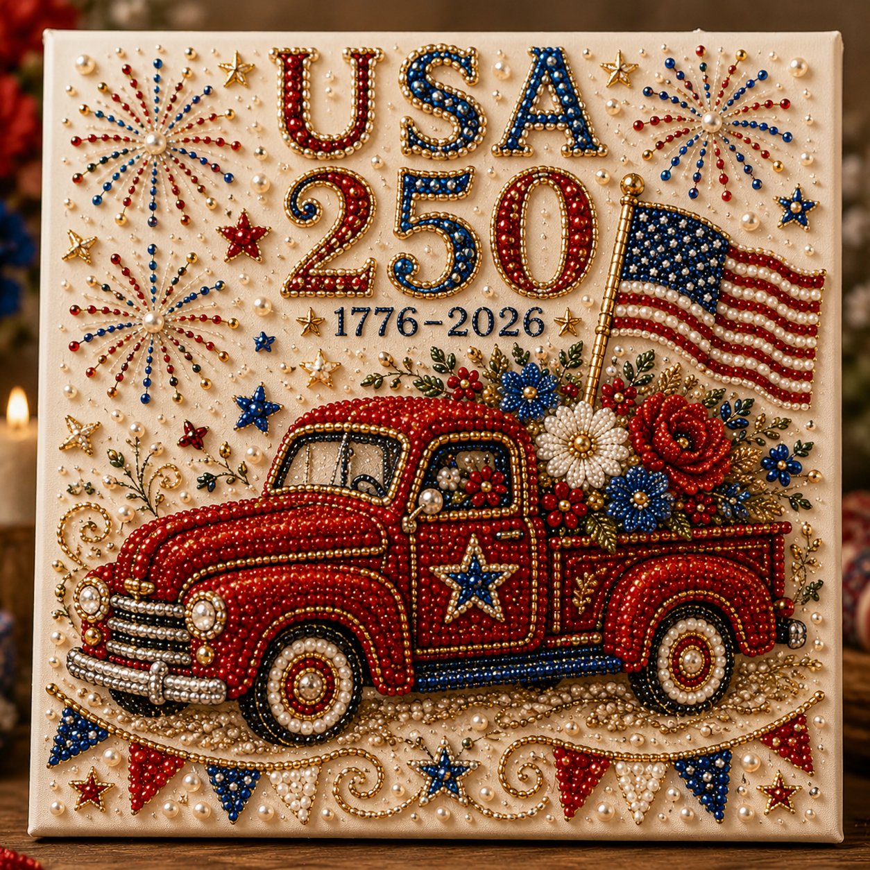🇺🇸 USA 250th Anniversary DIY Pearl Painting Kit ✨❤️‍🔥