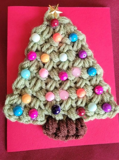 Crochet Christmas Tree Card