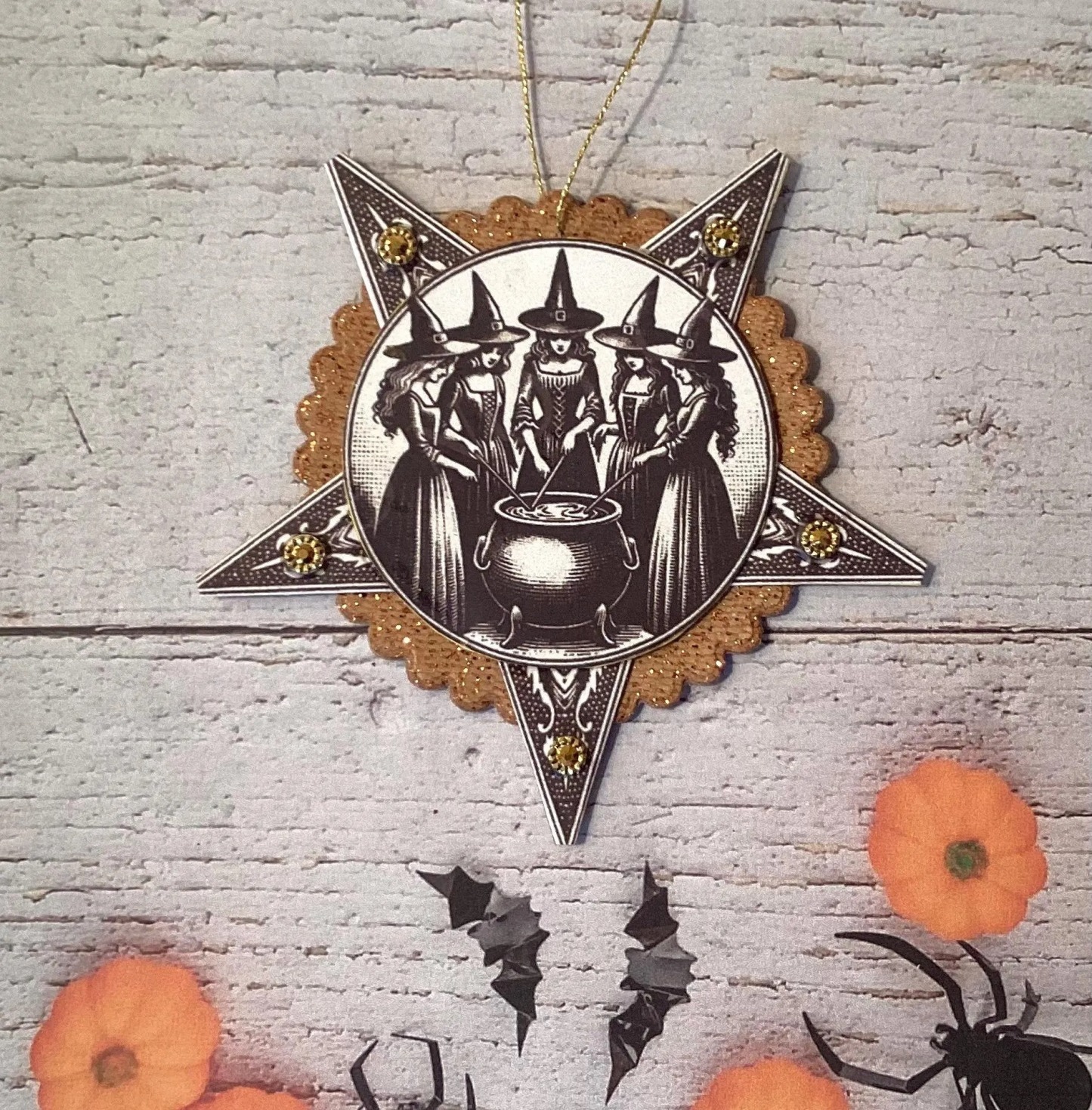 Antique inspired Halloween ornament